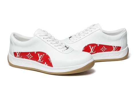 lv supreme sport sneaker on feet|supreme louis vuitton sneakers.